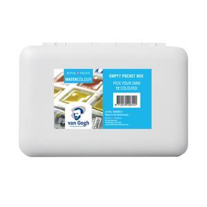 Royal Talens Van Gogh Water Color Empty White Pocket Box - (12 Pans)