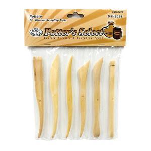 Royal Langnickel Potter's Select 6" Wooden Sculpting Tools - (6 Pieces)