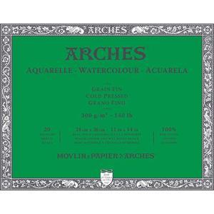 Arches Watercolor Cold Press Block 11" x 14" - (20 Sheets, 140lb)