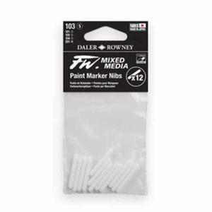 Daler Rowney FW Mixed Media Paint Marker Replacement Round Nibs-12pk 160323103