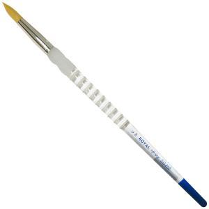 Royal Langnickle Soft-Grip Golden Taklon Brush - Long Handle, Round #8