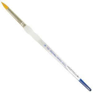 Royal Langnickel Soft-Grip Gold Taklon Brush - Short Handle, Short Round #10