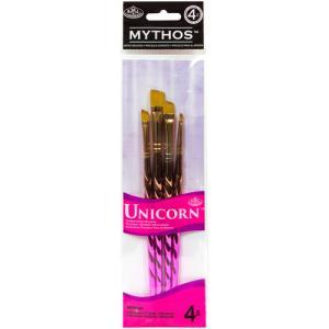 Royal Langnickel Mythos Unicorn Brush Set - (4 Pack) Assorted Angulars