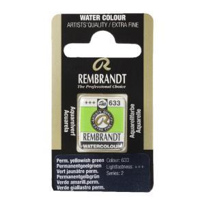 Rembrandt Professional Watercolor Half Pan - 633 Permanent Yellow Green