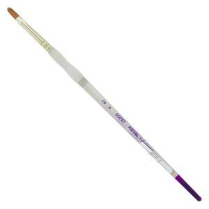 Royal Langnickel Soft-Grip Synthetic Sable Brush - Short Handle, Filbert #4