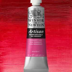 Winsor & Newton Artisan Water Mixable Oil Colour Paint - (1.25oz/37ml) Permanent Rose