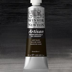 Winsor & Newton Artisan Water Mixable Oil Colour Paint - (1.25oz/37ml) Lamp Black