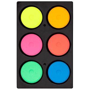 Richeson Small Tempera Cake Set - (6 Colors) Neon Colors