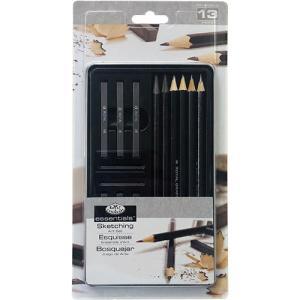 Royal Langnickel Essentials Small Tin Box Sketching Art Set - (13 Pieces) RSET-ART2502