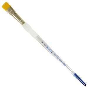 Royal Langnickel Soft-Grip Gold Taklon Brush - Short Handle, Shader #12