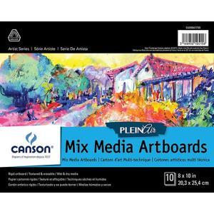 Canson Plein Air Mix Media Artboard Pad 8" x 10" - (10 Sheets)