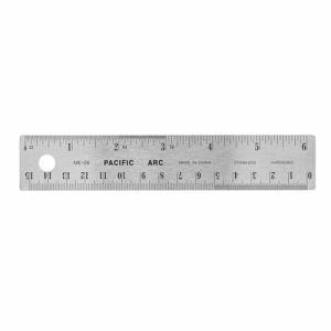 Pacific Arc 6" Stainless Steel Non-Skid Ruler