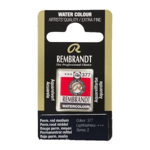 Rembrandt Professional Watercolor Half Pan - 377 Permanent Red Medium