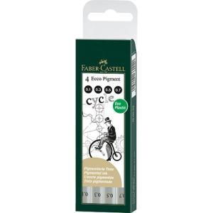 Faber-Castell Ecco Pigment Techincal Pens- 4ct Black   166004