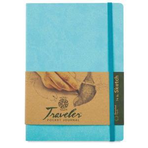 Pentalic Traveler Pocket Journal 6" x 8" - (160 Pages, 74lb) Sketch,  Turquoise