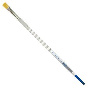 Royal Langnickle Soft-Grip Golden Taklon Brush - Long Handle, Flat #4