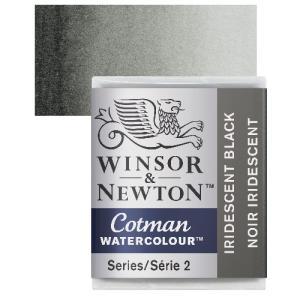 Winsor & Newton Cotman Half Pan Watercolor - Iridescent Black 0301473