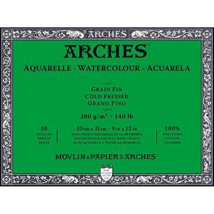 Arches Watercolor Cold Press Block 9" x 12" - (20 Sheets, 140lb)