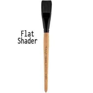 Princeton 6450 Series Catalyst Polytip Bristle Brush - Short Handle Flat Shader 12