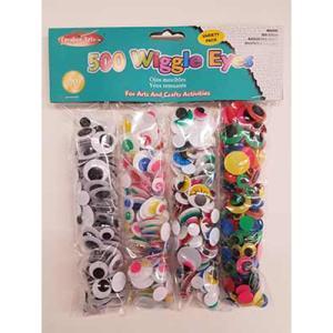 Creative Arts Wiggle Eyes Assorted Size & Color (500 count)