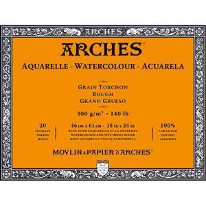 Arches Watercolor Rough Press Block 18" x 24" - (20 Sheets, 140lb)