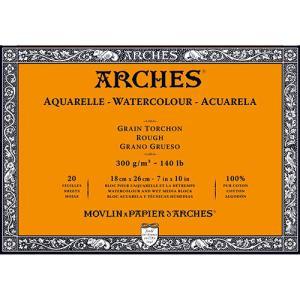 Arches Watercolor Rough Press Block 7" x 10" - (20 Sheets, 140lb)