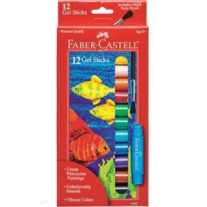 Faber-Castell 12ct Watercolor Gel Sticks W/ Free Paint Brush