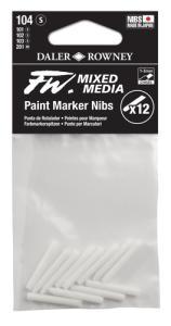 Daler Rowney FW Mixed Media Paint Marker Replacement Chisel Nibs-12pk 160323104