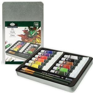 Royal Langnickel Medium Essentials Tin Box Oil Paint Set - 16pc RSET-ART2306