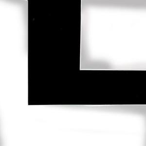 Crescent 16" x 20" Smooth Black Pre-Cut Matboard (10.5" x 13.5" opening)