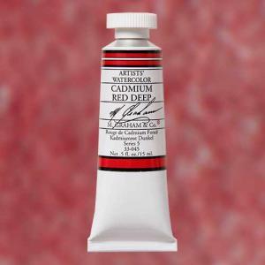 M. Graham & Co. Watercolor Paint – (0.5oz/15ml) Cadmium Red Deep