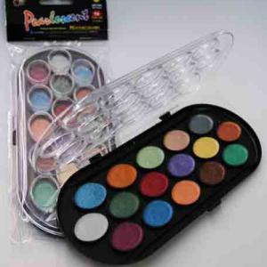 Yasutomo Niji Pearl Metallic Watercolor Pan Set 16 ct