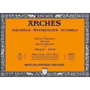 Arches Watercolor Rough Press Block 14" x 20" - (20 Sheets, 140lb)