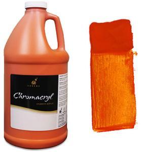 Chromacryl Acrylic Paint – 2 Liter (67.7oz)- Orange Vermilion