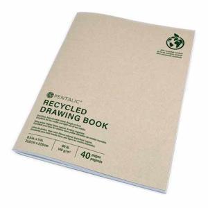 Pentalic Recycled Drawing Book With Saddle Stitch- 8.5x11