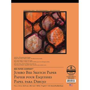 Bee Paper Jumbo Bee Sketch Paper Pad 9" x 12" - (125 Sheets, 50lb)