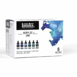 Liquitex Professional Acrylic Ink (1oz/30ml) – (6 Pack) Aqua Collection