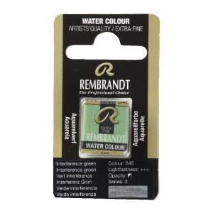 Rembrandt Professional Watercolor Half Pan -848 Interference Green