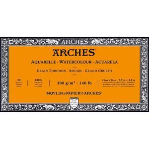 Arches Watercolor Rough Press Block 5.9" x 11.8" - (20 Sheets, 140lb)
