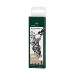 Pitt Artist Pen Wallet- Black (4ct)