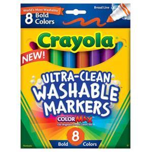 Crayola Washable Broad Line Markers - (8 Pack) Bold Colors