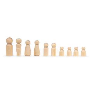 Hygloss Wood People Shapes- 10ct (Asst)
