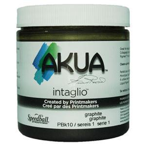 Speedball Akua Intaglio Printmaking Ink - (8oz/237ml) Graphite Grey