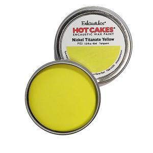 Enkaustikos Hot Cakes Encaustic Wax Paint - (1.5oz/45ml) Nickel Titanate Yellow