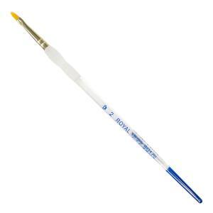 Royal Langnickel Soft-Grip Gold Taklon Brush - Short Handle, Filbert #2