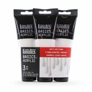 Liquitex Basics Acrylic Paint - (4oz) Titanium White Triple Pack