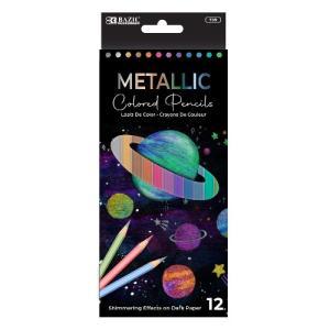 Bazic Metallic Colored Pencils  (12/pk)