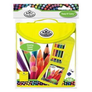 Royal Langnickel Cool Art Keep N' Carry Case Set - (16 Pieces) Drawing RTN-163
