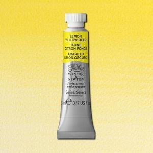 Winsor & Newton Professional Water Colour – (.17oz/5ml) Lemon Yellow Deep