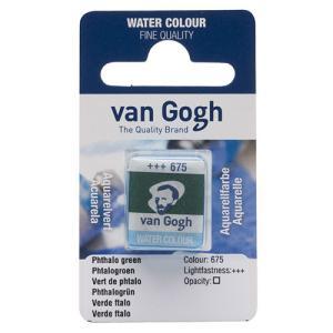 Royal Talens Van Gogh Water Colour Half Pan - Phthalo Green